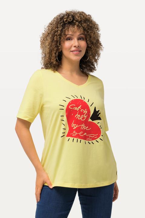 Actual product image Ulla Popken Catch Me By The Sea Short Sleeve Graphic Tee (54)