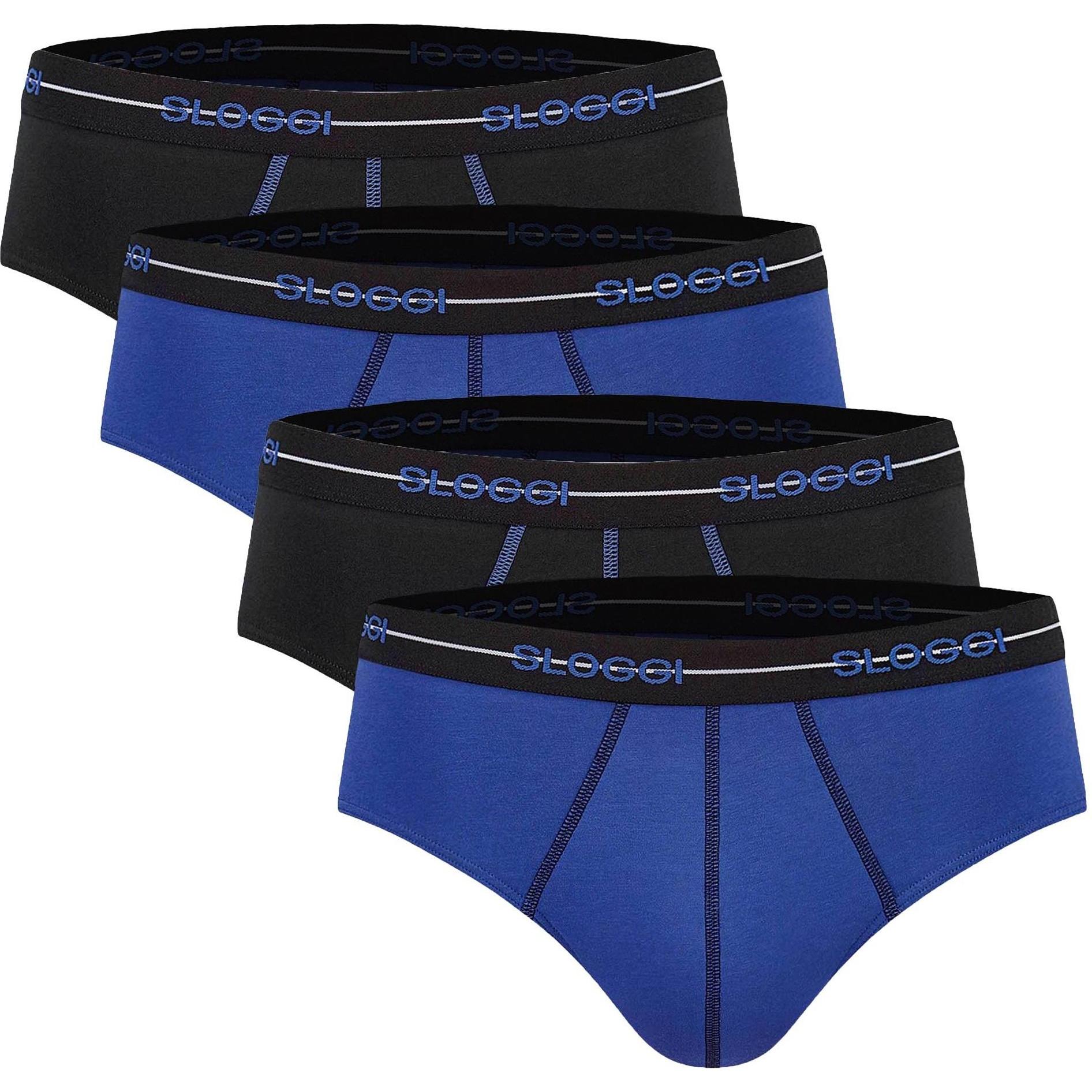 Sloggi, Herren, Unterhosen, Slip Casual Figurbetont Start midi C4P box, Mehrfarbig, (XL, 4er Pack)