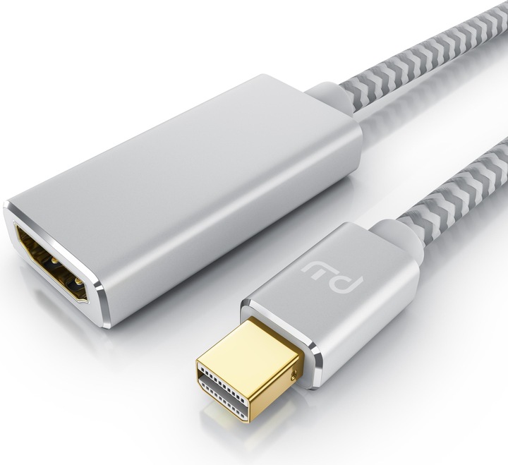 Primewire 4K Mini Displayport zu Hdmi 2.0 Adapter, Mini DP Kabel, mDP Adapter, 4K@60Hz, Thunderbolt (0.20 m, HDMI)