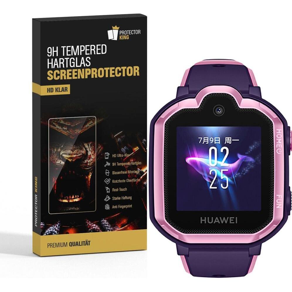 Protectorking 1x echser Tempered 9H Panzerglas 5D KLAR, Smartwatch Schutzfolie