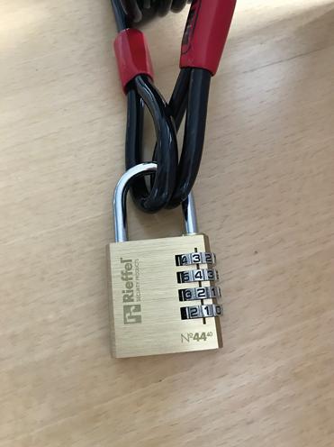 Actual product image Rieffel Brass combination lock 44/30
