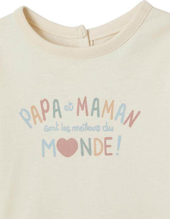 Produktbild Vertbaudet Baby Shirt mit Papa & Mama Botschaft, Bio-Baumwolle (68)