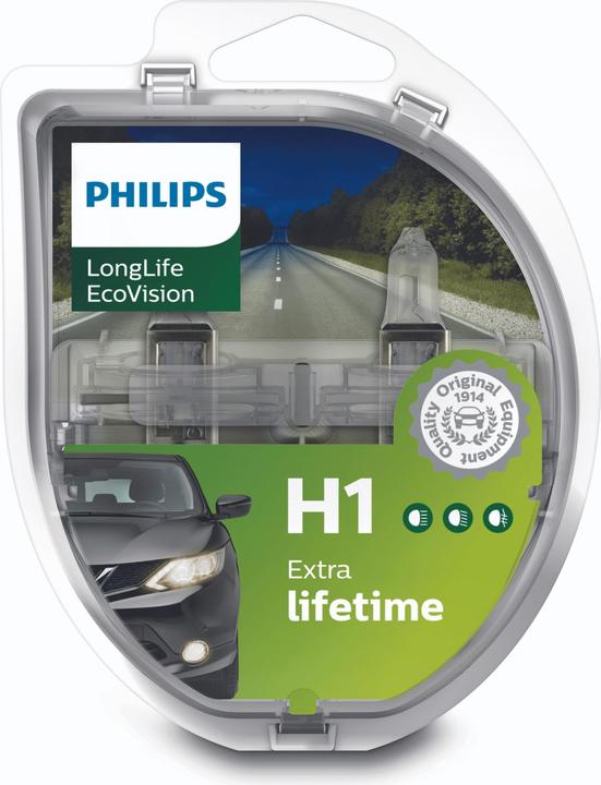 Immagine prodotto Philips LongLife EcoVision 12258LLECOS2 lampada fari auto (H1)