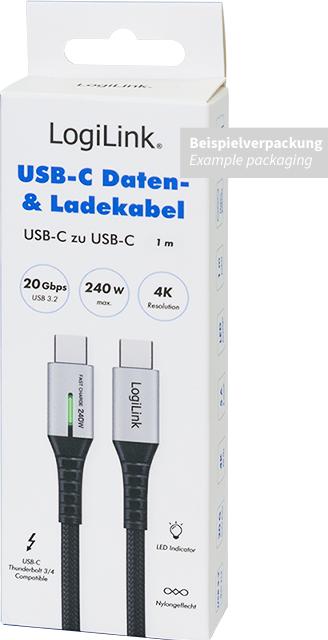 Immagine prodotto LogiLink Prüfen (0.50 m, USB 3.2 Gen 2x2, 240 W)