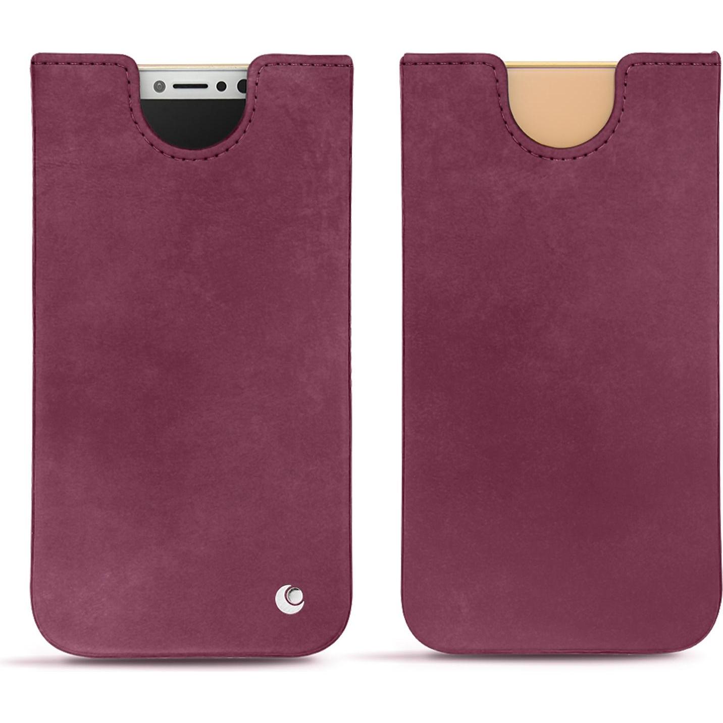 Noreve Lederschutzhülle (Apple iPhone X), Smartphone Hülle, Violett