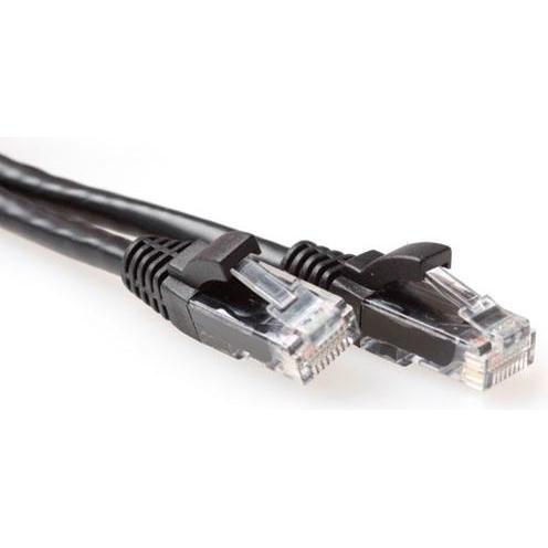 ACT Black 7 meter U/UTP CAT6A patch cable snagless with RJ45 connectors CAT6A U/UTP SNAGLESS BK 7.00M (U/UTP, CAT6a, 7 m...