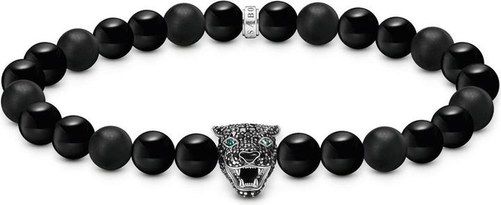 Immagine prodotto Thomas Sabo Bead Armband Black Cat Silber (21 cm, Argento 925)