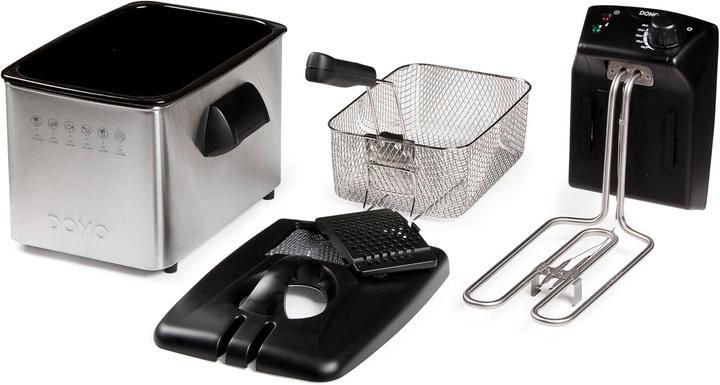 Produktbild Domo DO465FR - Frituurpan - 4L - 3000W - Koude zone - RVS