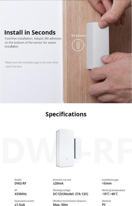 Produktbild Sonoff DW2 RF