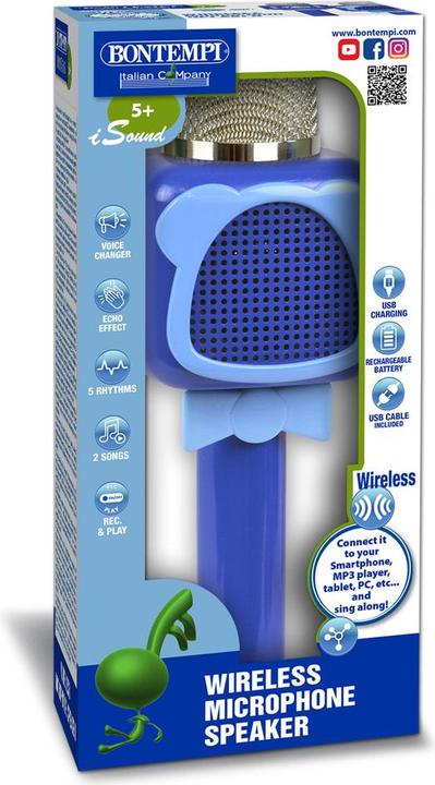 Productafbeelding Bontempi Karaokemicrofoon blauw