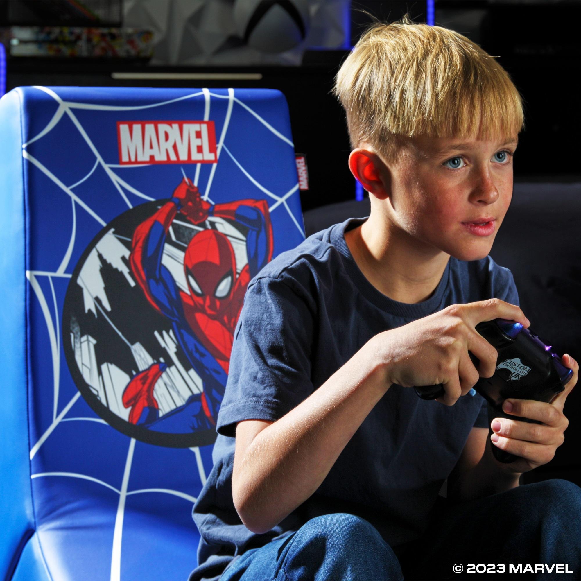 Thumbnail - X Rocker Xrocker Marvel Video Rocker Chair - Hero - Spider-Man, Gaming Stuhl, Blau