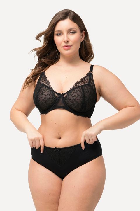 Actual product image Ulla Popken Lace Insert Midi Briefs (54)