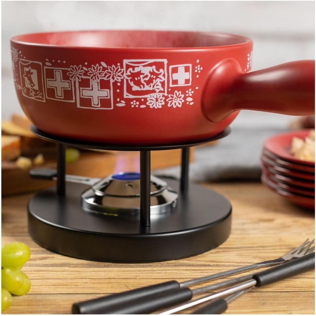 Thumbnail - Kuhn Rikon Käsefondue Set Suisse, Fondue Set, Rot