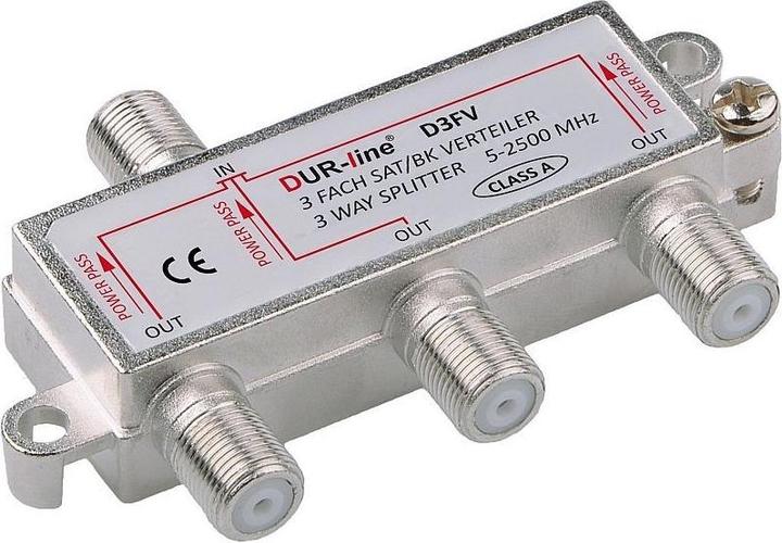 Actual product image Dur-Line D3FV, BK-SAT distributor 3-way, Unicable compatible (Terminal strips)