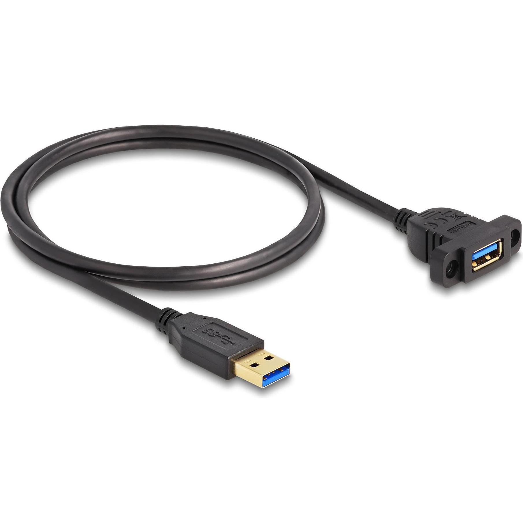 Thumbnail - Delock SuperSpeed USB 5 Gbps 1m zum Einbau schwarz (1 m, USB 3.2 Gen 1), USB Kabel