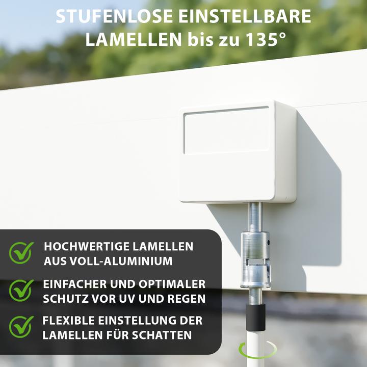 Image du produit Weide Pergola murale Deluxe Plus | Toit à lames en aluminium | 4 x 6 M | blanc | Pergola murale (400 cm, 600 cm)