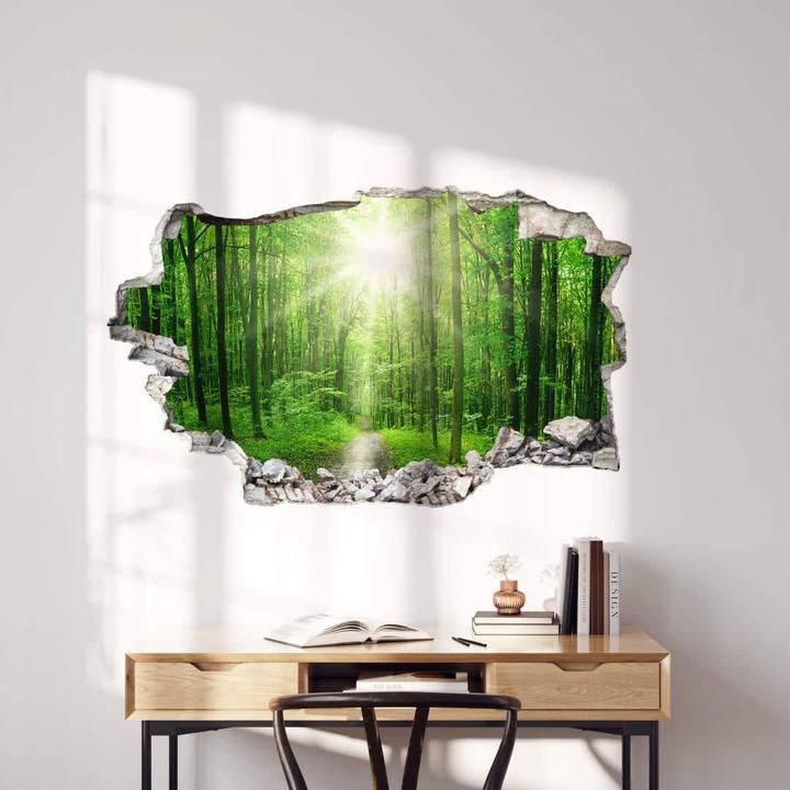 Immagine prodotto Trenddeko foresta soleggiata 3D (120 x 73 cm)