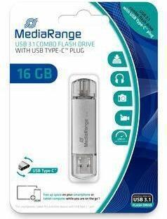 MediaRange USB-Stick 16 GB combo mit Type-C USB-Stick 16 GB (16 GB, USB-A, USB 3.0)