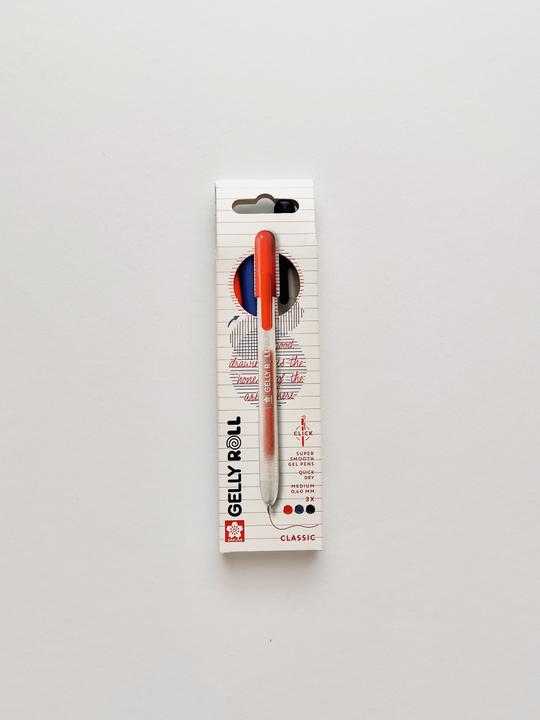 Productafbeelding Sakura Gelly Roll Retractable Classic Gelschreiber transparent 0,4 mm, Schreibfarbe: farbsortiert, 3 (Blauw, Rood, Zwart, 3x)