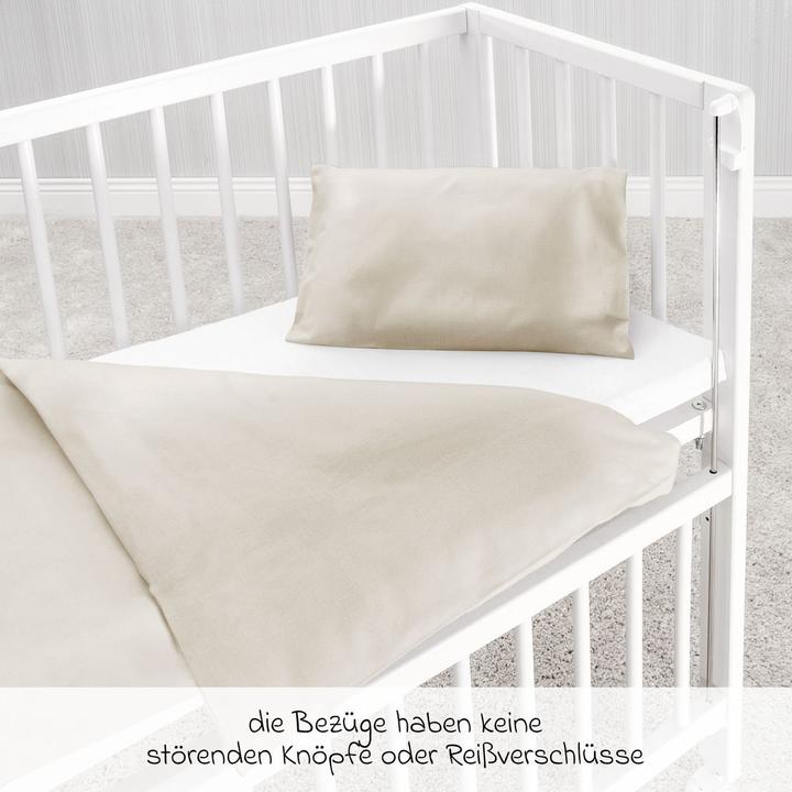 Produktbild Makian Babybettwäsche & Bettsets Bettwäsche 80 x 80 cm / 35 x 40 cm - Uni (80 x 80 cm, 35 x 40 cm)