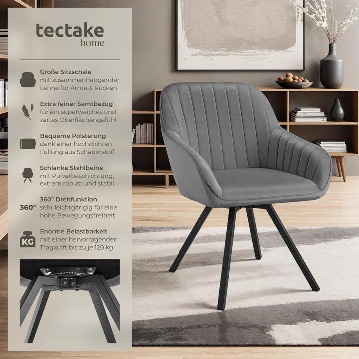 Actual product image tectake Swivelling armchair