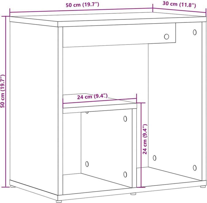 Actual product image VidaXL Keziah (50 x 30 x 50 cm)