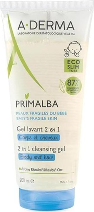 Actual product image A-Derma PRIMALBA Cleansing Gel 2in1 Tb 200 ml (Cleansing gel, 200 ml)