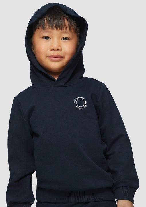 Actual product image S.Oliver Sweatshirt Unisex Kapuzen-Sweatshirt mit Rippbündchen und kleinem Print-Detail (92)