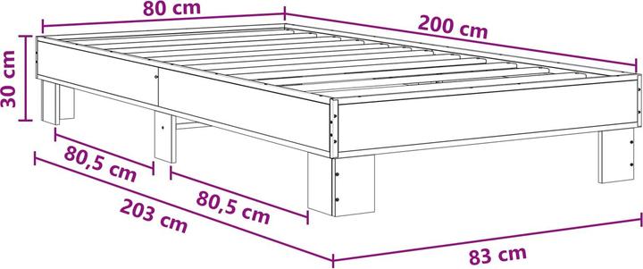 Produktbild vidaXL Bettrahmen (80 x 200 cm)