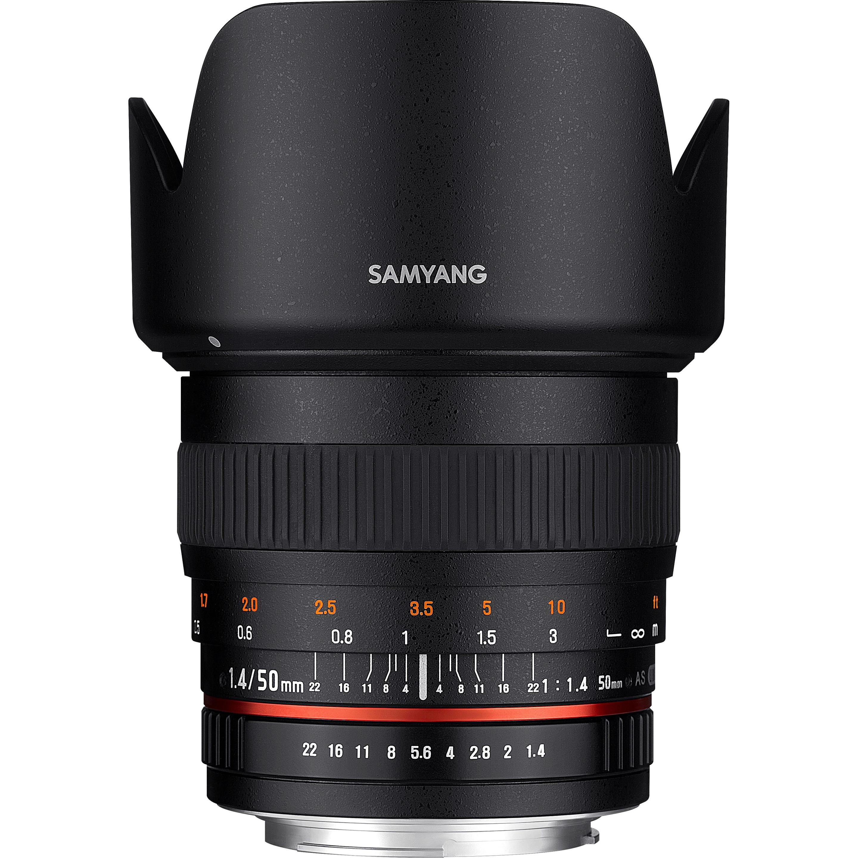 Samyang 50mm f/1.4 Sony E (Sony E, Vollformat), Objektiv, Schwarz