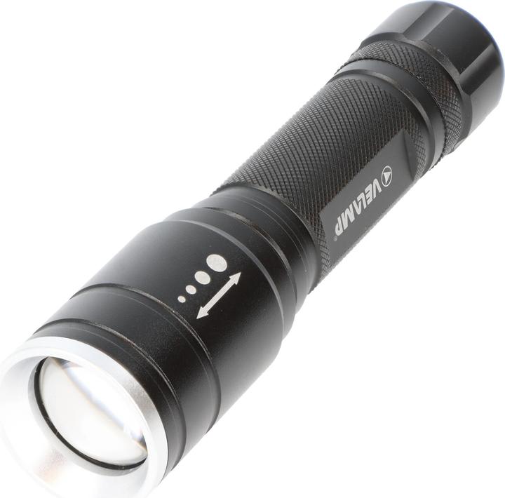 Velamp Hunter 5W wiederaufladbare LED-Taschenlampe mit Zoomfunktion 320lm 1200mAh Li-Ion (320 lm)