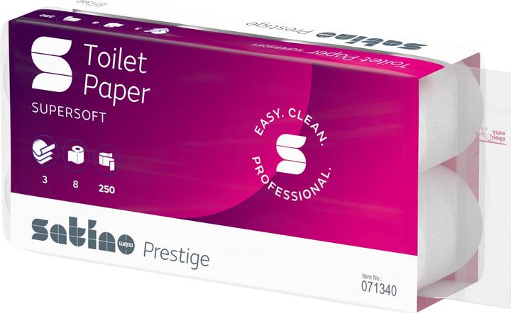 Wepa Toilettenpapier Satino Prestige, 3-lagig, 64 Rollen (64 Stk.)