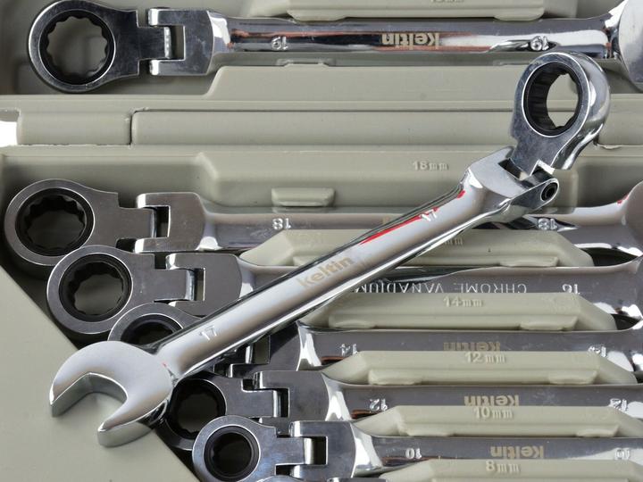Actual product image Keltin Ratchet spanner with joint 8-19mm 12 pieces (12 mm, 8 mm, 19 mm, 14 mm, 18 mm, 13 mm, 15 mm, 16 mm, 9 mm, 10 mm, 17 mm, 11 mm)