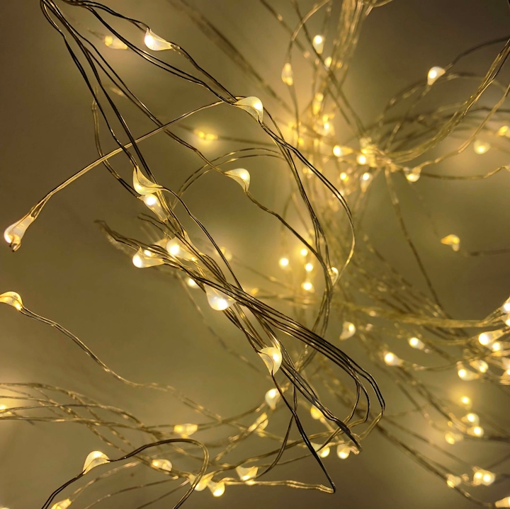 Produktbild Mojawo 200er Micro LED Schweif-Kette Lichterkette Innen und Aussen (2 m)