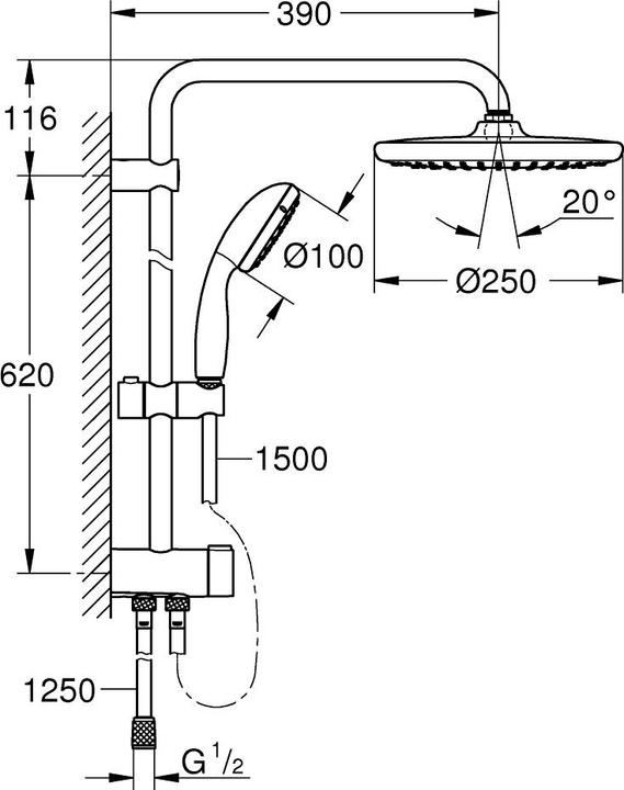 Produktbild Grohe Vitalio Start System 250