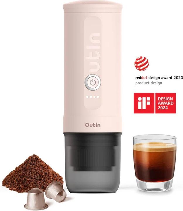 Actual product image OutIn Nano 7500mAh Portable Coffee Maker (Pink) - BCRF Limited Edition (0.08 l)