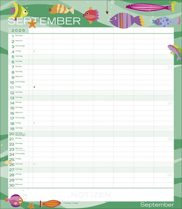 Produktbild Familienplaner Multiplaner Colour your time 40x47cm