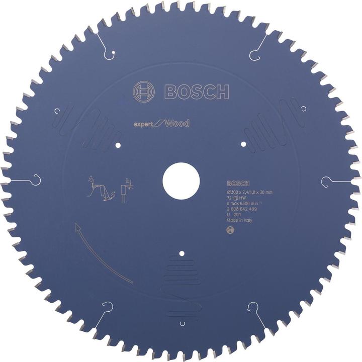 Bosch Professional Zubehör Circular saw blade Expert for Wood, 300 x 30 x 2.4 mm, 72