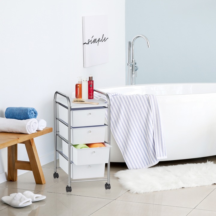 Produktbild Relaxdays Badrollwagen