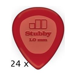 Thumbnail - Dunlop Plectren Stubby 1, Bag/24 (24 x, 1 mm), Plektrum, Rot