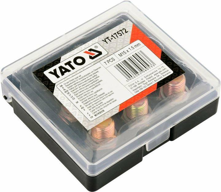 Actual product image Toya Yato professional repair kit for oil drain thread, M13 M15 M17 M20 M22, 1.5 mm solid tap a