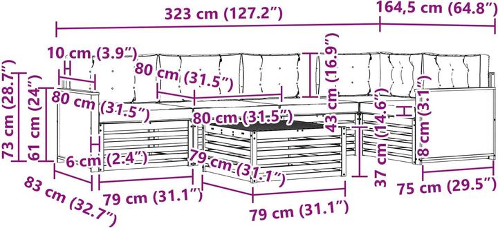 Produktbild vidaXL Outdoor-Sofa