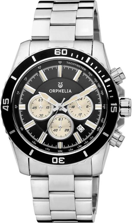 Orphelia Chronograph Herrenuhr mit Datum, Tachymeter und Leuchtzeigern (Chronograph, 47 mm)