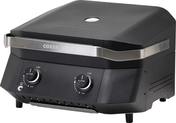 Actual product image Cozze - Plancha G -500 with lid and 2 burners 6.5 kW - Beewax - Black (90520) (6.50 kW)