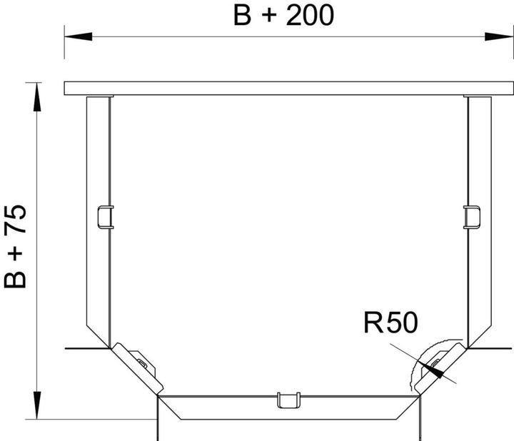 Actual product image OBO Bettermann OBO RT 130 FT 110x300mm T-branch piece (11 cm)