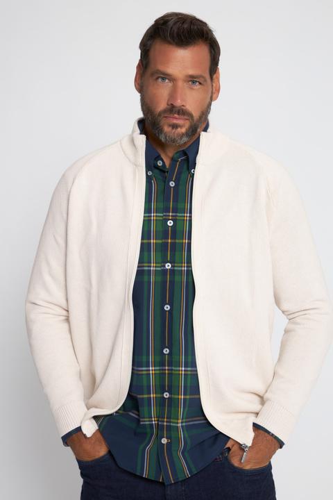 Produktbild JP1880 Strickjacke, Strukturstrick, Stehkragen (3XL)
