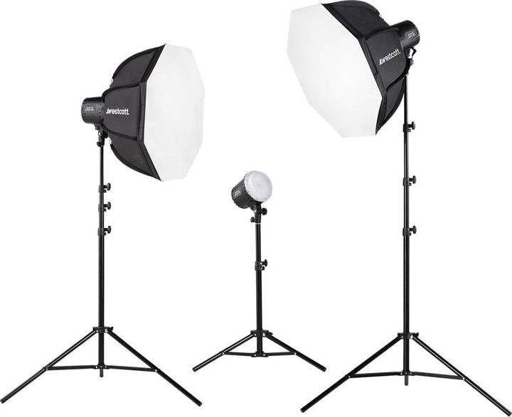 Actual product image Westcott U60 B Bi Colour LED 3 Light Softbox Kit