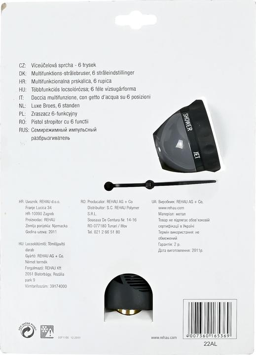 Produktbild Rehau Multifunktionsbrause 6 Funktionen