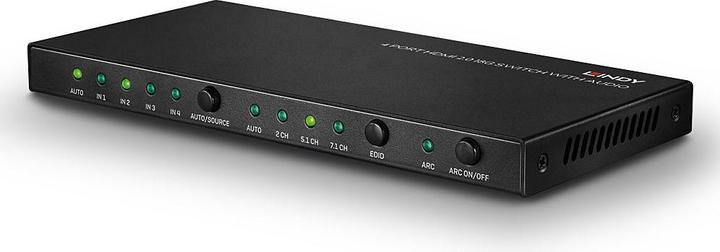 Produktbild Lindy 4 Port HDMI 2.0 18G Switch with Audio