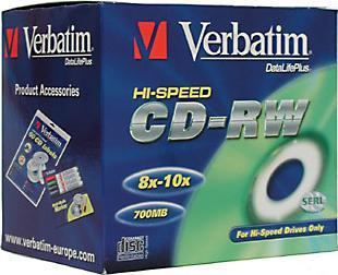 Actual product image Verbatim CD-RW, 700MB, 12x, pack of 10 (10 x)